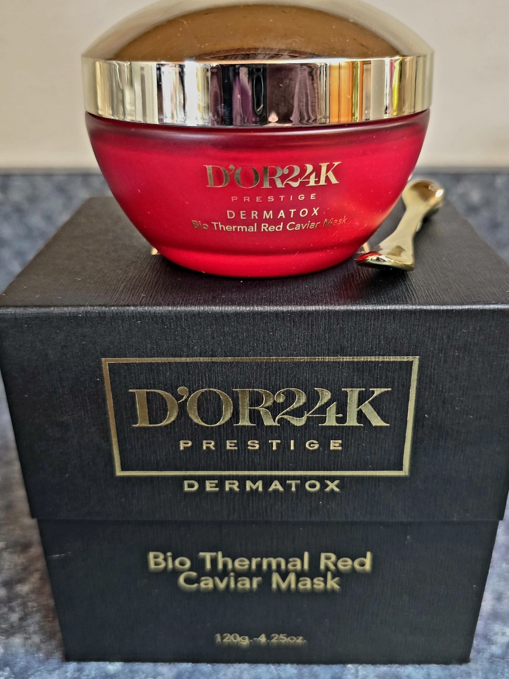 D'OR24K Prestige Dermatox Bio Thermal Red Caviar Mask - Red & Gold